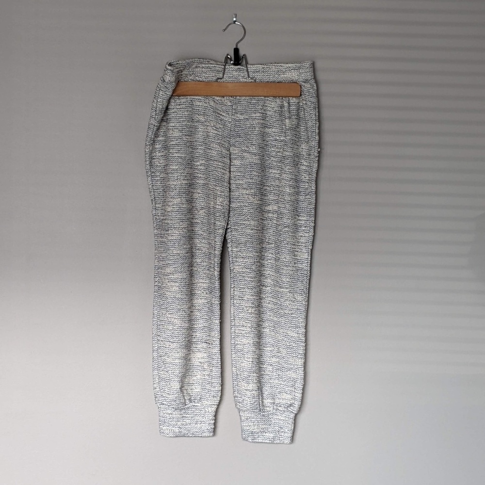 Three Dots grey/white cropped lounge pants XS